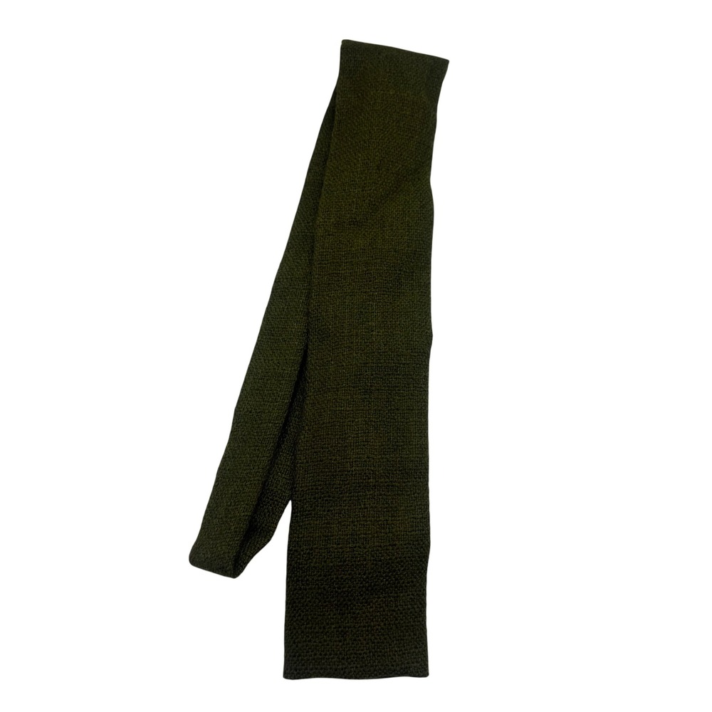 Vintage Rooster Heatherloom Virgin Wool Knit Tie Olive Green Higbee Co Cleveland